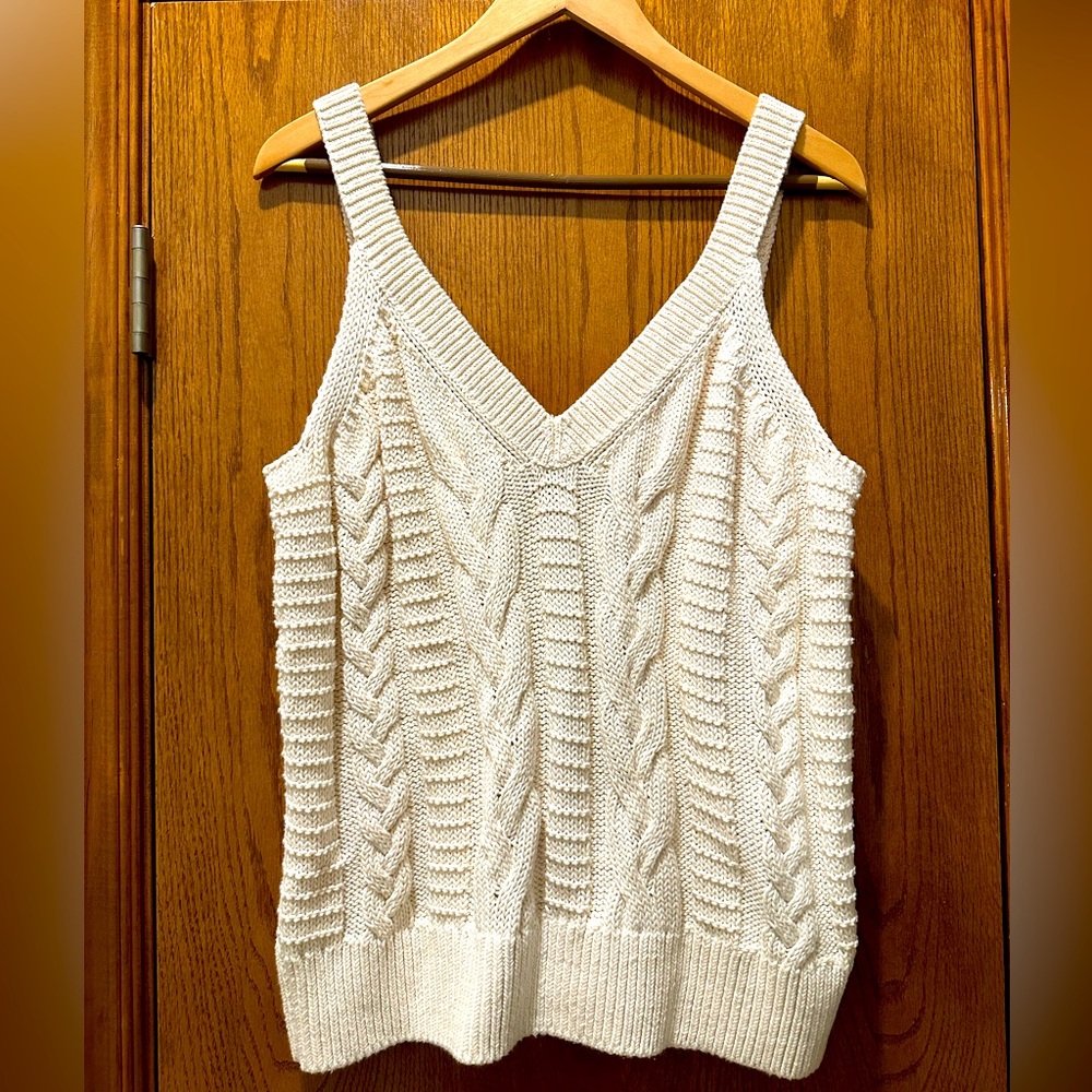 Banana Republic Cable Knit Cream Tank
